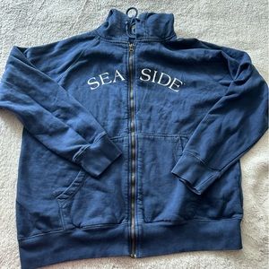 Seaside comfort colors blue zip up hoodie